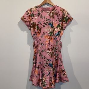 ZIMMERMANN Tropicale Lattice Floral Mini Dress